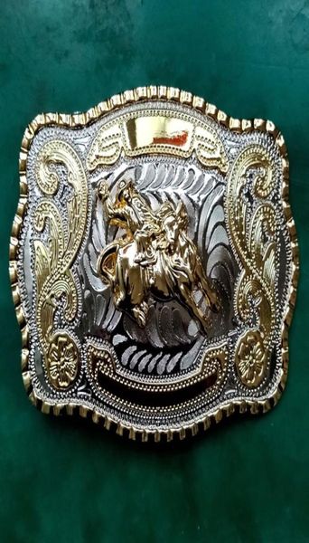 

big size silver gold rodeo bull cowboy metal belt buckle for men039s jeans belt head9174597, Slivery;black
