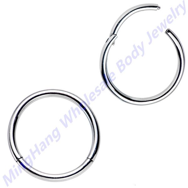 

labret lip piercing jewelry 18g 16g 14g steel nose septum clicker segment ring nipple ear cartilage helix tragus stud body 230906, Black