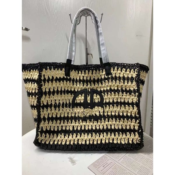 

23ss bings outdoor designer large capacity tote bag ab fashion classic style woven seaweed handmade bag womens shopping satchel tote bags sh