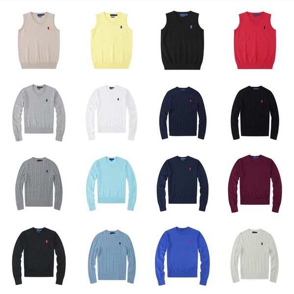 

winter mens sweaters designer knitted pullover pony man loose letter print crewneck loose s-xxl, White;black