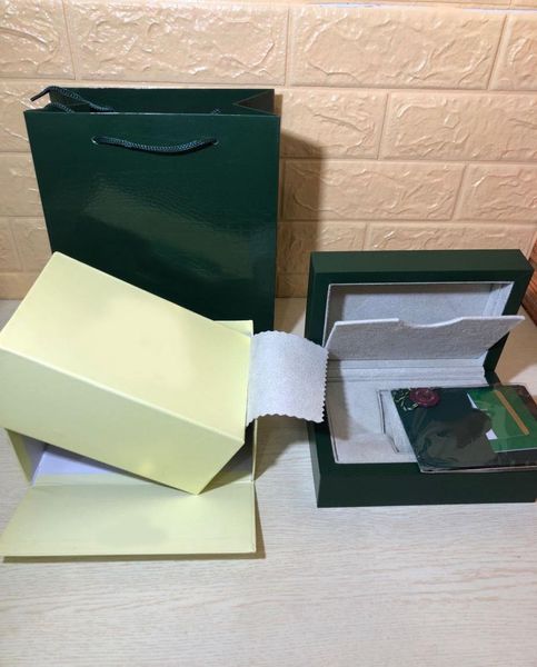 

factory supplier green brand original box papers gift watches boxes leather bag card for 116610 116660 116710 116613 116500 watch 2145270, Black;blue