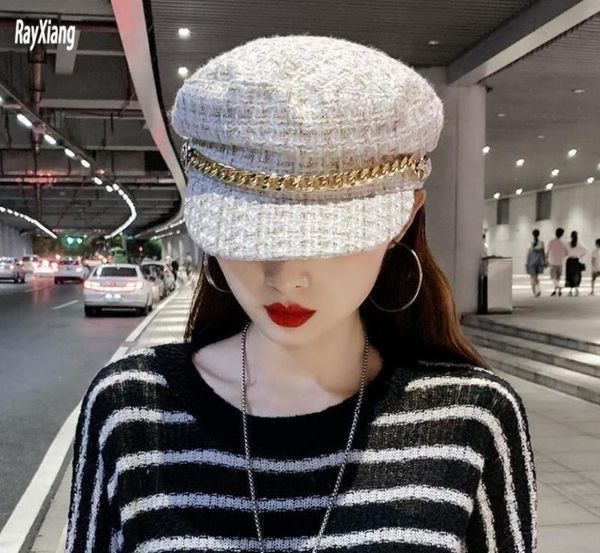 

berets women tweedplaidsboy fiddler cap classic cabbieberets hat winter beret adjustable49533313207174, Blue;gray