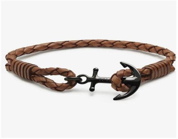 

drop light brown leather bracelet tom hope leather bracelets bangles for women men 1pcs6257624, Golden;silver
