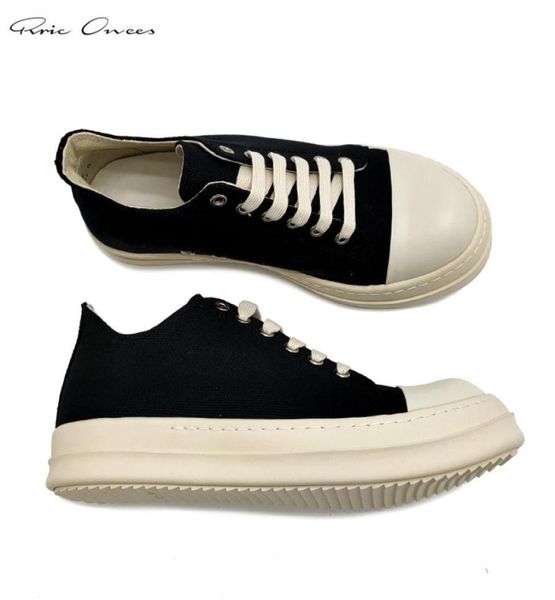 

high street brand rick ro low canvas board shoes owens sneakers men mens casual men s 2206142464936, Black
