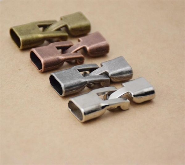 

10pcslot antique silverbronze bracelet end clasps hooks fit 3512cm flat leather bracelets connectors for diy jewelry making 16221947