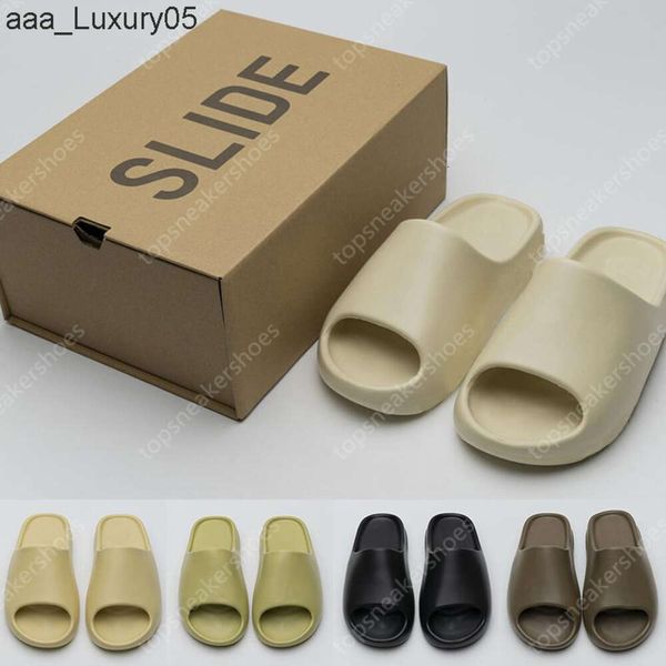 

designer mens yeeziness slides slippers sandals sneakers shoes bone white resin desert sand rubber summer flat men women yezziness sliders b