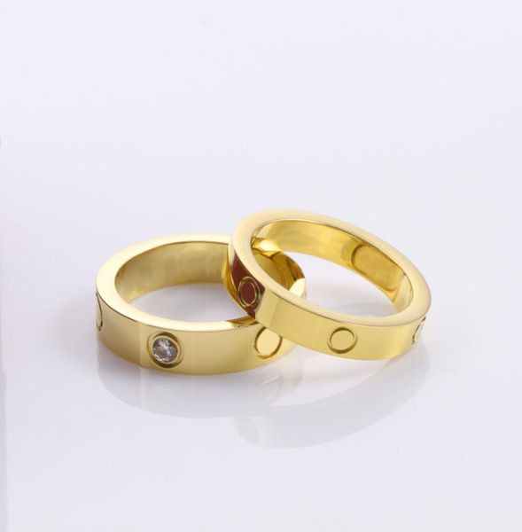

luxury designer 316l titanium steel rings band rings size for women and men brand jewelry with bag2863186, Silver