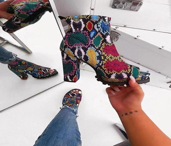 

boots women039s sandals plus size fallwinter style fish mouth open toe high heel women hope snake pattern fashion8221462, Black