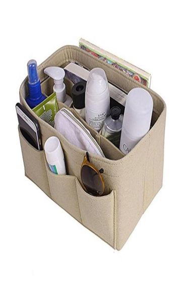 

multifunctional travel cosmetic bags girl toiletry storage bags women fashion felt cloth inner bag fits in insert handbag39909496685090