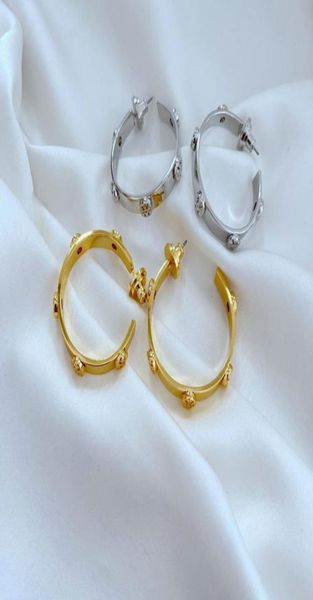 

hoop huggie real 18k gold plated pearl rhinestone send brand designer letters full crystal heart earring hook earrings28933675155193, Golden;silver