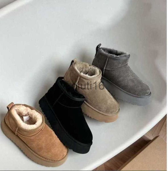 

dress shoes boots ug ultra mini platform boot ly wgg designer woman winter ankle australia snow thick bottom real leather warm fluffy bootie, Black
