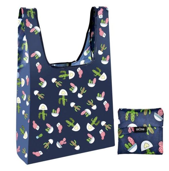 

inone 2018 women foldable eco shopping bag tote pouch portable reusable grocery storage bag cactus lose money prom6921459