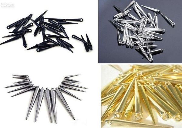 

match 400pcs ccp earrings spikes beads mix colors 8391594, Black
