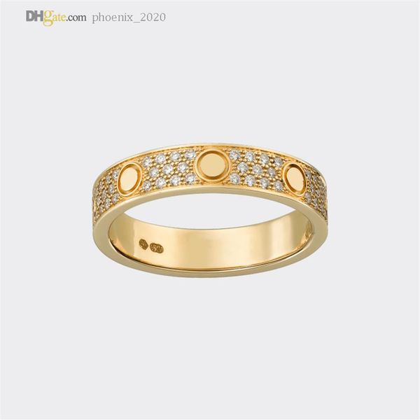 

love ring designer rings for women men love wedding gold band diamond-pave luxury jewelry accessories titanium steel gold-plated n199n, Silver
