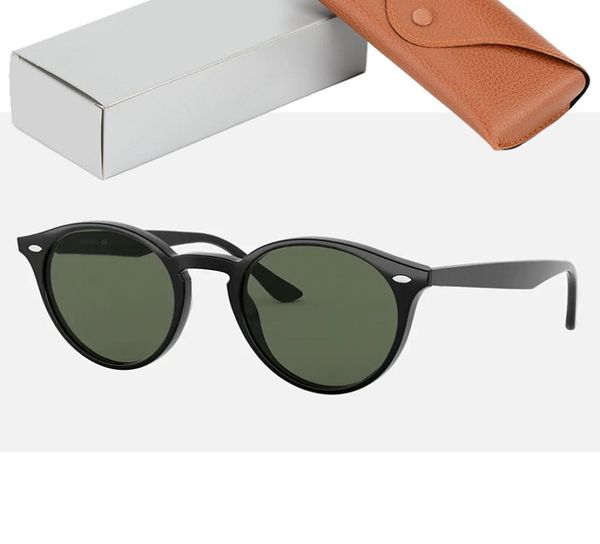 

round 2180 classic sunglasses women men acetate frame glass lenses sunglasses womens for female fashion sun glasses9493004, White;black