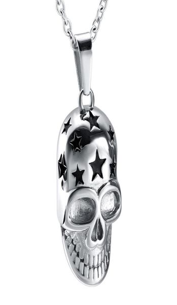 

zzl111 cool men necklace skull design memorial urn locket with screw to hold ashes keepsake jewelry cremation pendant2081409, Silver