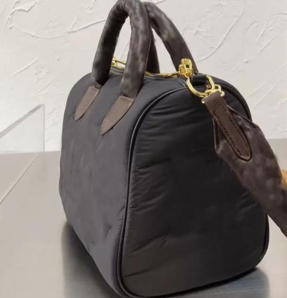 

winter feather speedy pillow bag women crossbody handbags purse large capacity lightweight totes travel duffel soft shoulder bags1282352