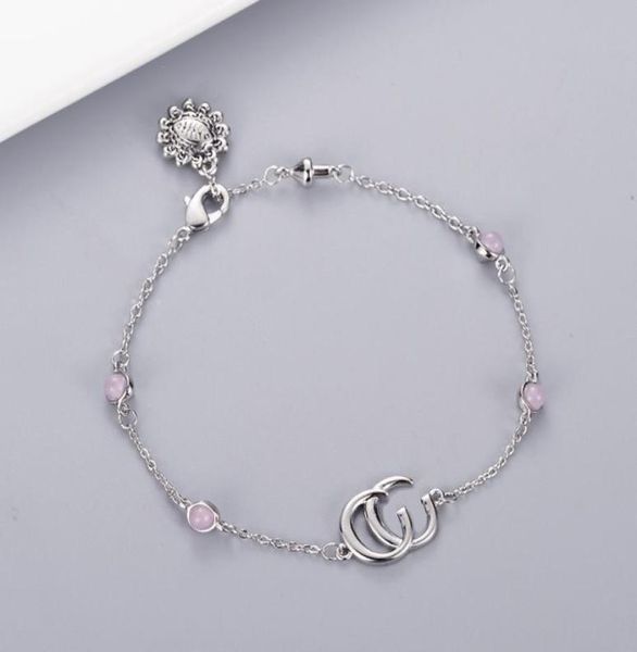 

designer necklace stainless steel letter silver necklace bracelet for mens and women party lovers gift jewelry nrj1952263