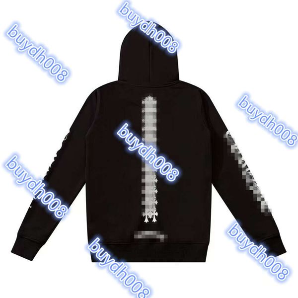 

4fo5 2023 fashion designer brand ch men's hoodies mattyboy graffiti cross sanskrit casual couple sweatshirt in autumn and winter, Black