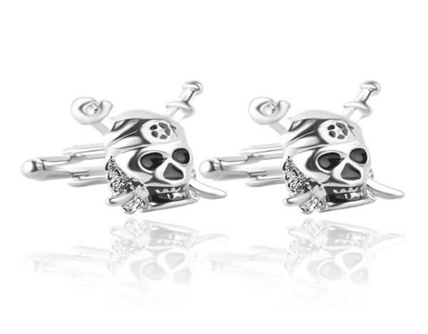 

metal skull cuffliks make old men039s cuff links247v2880961, Silver