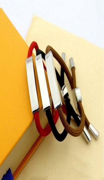 

bracelet black coffee red bracelet design bracelet titanium steel couple models bracelets fashion jewelry supply1059735