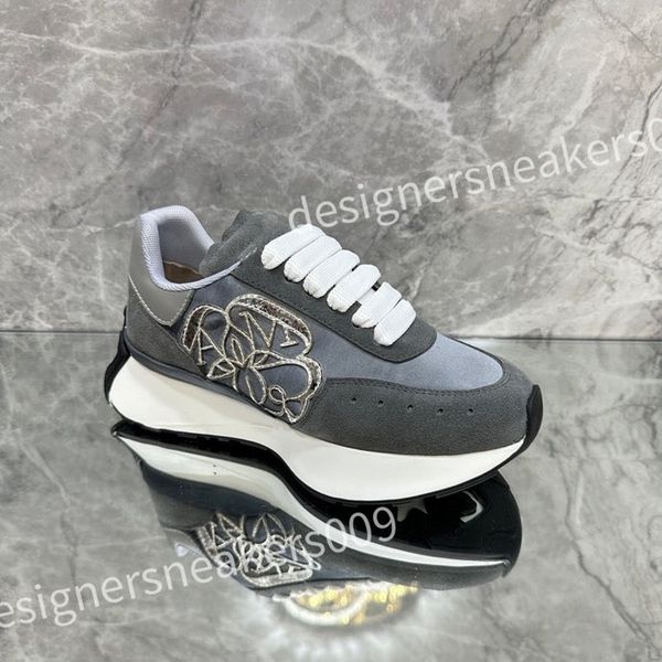 

2023 luxury designer platform sports shoes men's trend training shoes multi color white fashion women's sports shoes retro casual, Black