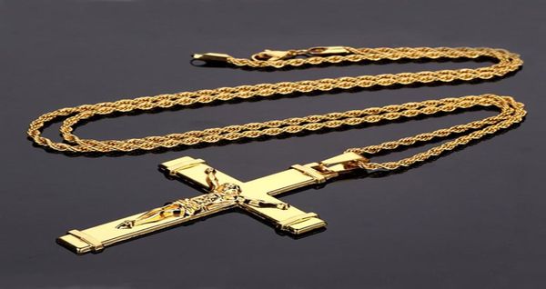 

popular hip hop ornament jesus cross pendant necklace hip hop rapper rocker party necessary accessories 3 styles6014147, Silver