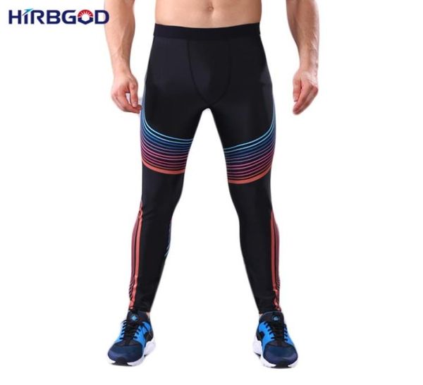 

hirbgod blue red stripe print yoga pant men tight running pant sport legging compression fitness high waist sport trousersht0354457899, Black;blue