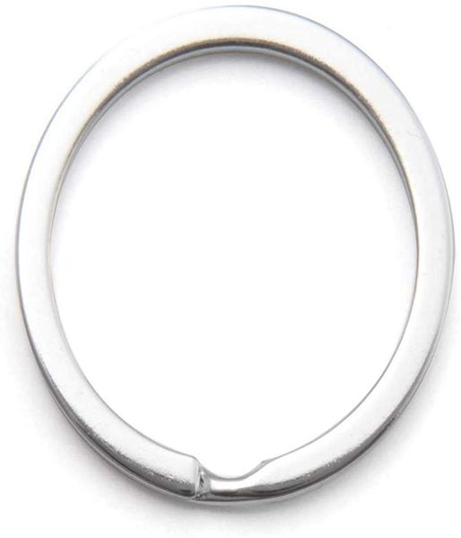 

1203903930mm silver stainless steel key chain rings flat edged split circular keychain ring clips for carhome keys organi8851527
