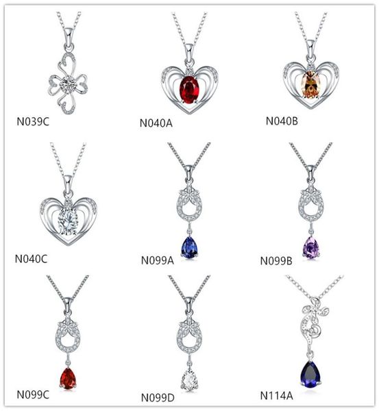 

factory direct fashion women039s gemstone 925 silver necklace pendant 10 pieces a lot mixed stylesterling silver pendant 7172538