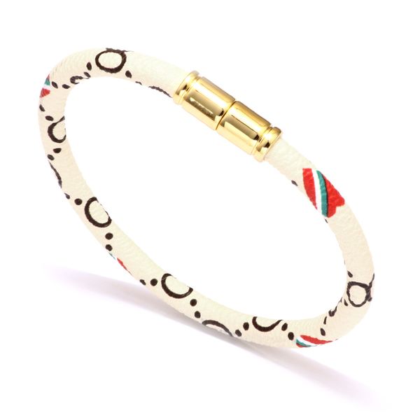 

good lucky colorful pattern leather cuff bracelet for lovers gift, Golden;silver