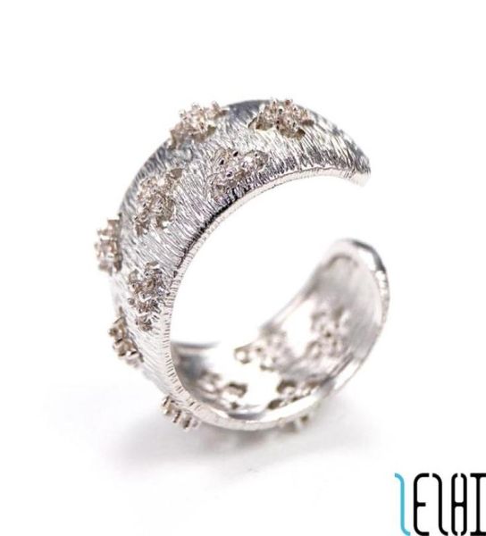 

classic charm eternal love cuff wedding rings for women flower snowflake zircon plating s925 silver ring woman personalised sister6968540, Slivery;golden