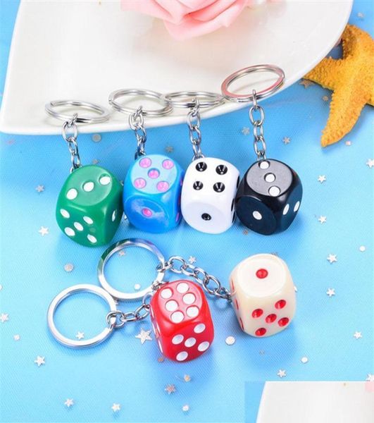 

keychains cute colorf dice key chains rings resin keychain keyfob for men women car handbags wallet accessories creative keychains5936672, Silver