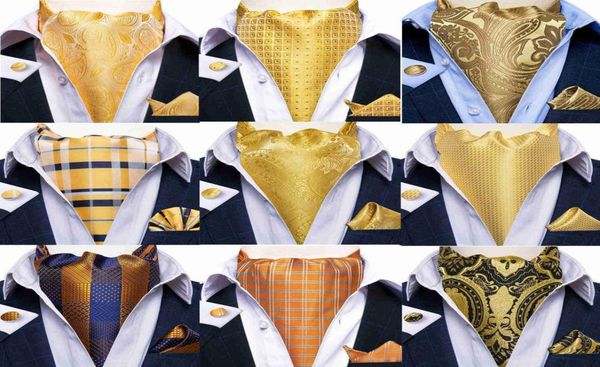 

neck ties dibangu jacquard cravat 3pc set yellow paisley woven ascot tie cufflinks pocket square men039s fashion casual scarves5091238, Blue;purple
