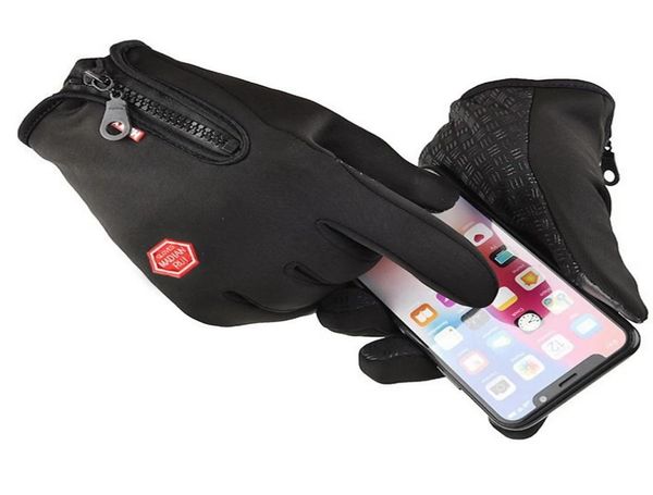 

wholesale windproof outdoor sports gloves running ski cycling gloves touch sn thermal glove5437589, Black