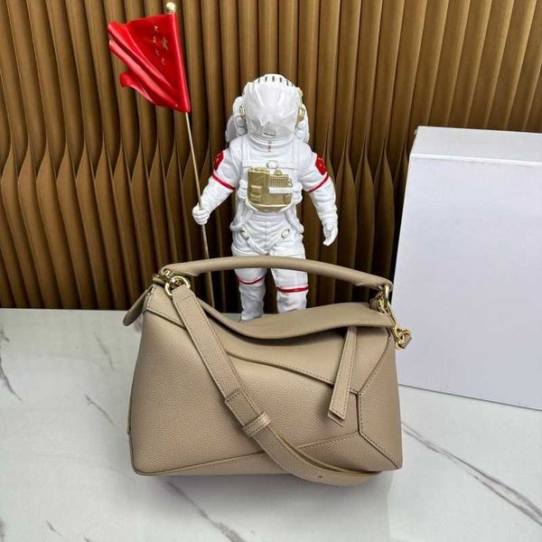

designer luxury handbags loew's bags mini puzzle geometric bag women's cowhide spliced straddle handheld pillow womens crossbody m