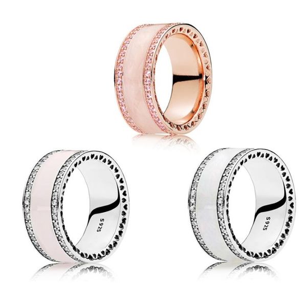

personality simple ring 925 silver for jewelry diamond pan heart ring three colors style simple luxury women's jewelry4134805