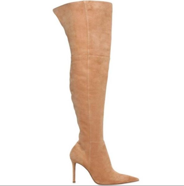 

spring autumn winter snow boots nubuck suede flock women over the knee thigh high boot odfa04364633378, Black