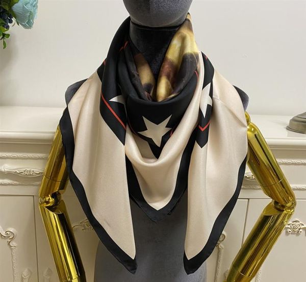 

women039s square scarf scarves shawl good quality 100 twill silk material pint letters women head pattern size 110cm 110cm3534586, Blue;gray