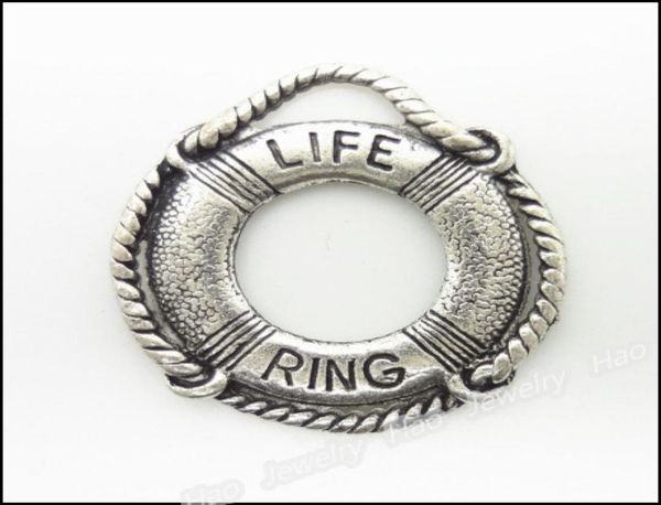 

whole jewelry accessories life ring shape alloy vintage charms 2224mm 11949844714, Bronze;silver