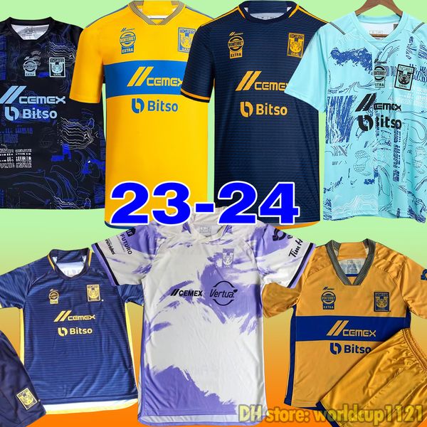 

2023 24 tigres de la uanl soccer jerseys special edition gignac lopez d. reyes pizarro aquino . quinones thauvin home away goalkeeper footb, Black;yellow