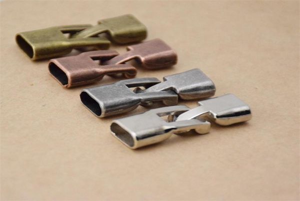 

10pcslot antique silverbronze bracelet end clasps hooks fit 3512cm flat leather bracelets connectors for diy jewelry making 16243784
