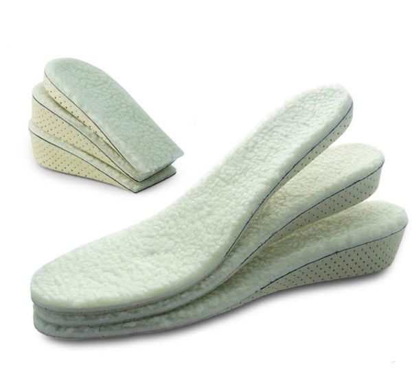 

invisible height increase insoles for shoes men women soles breathable eva winter wool warm sports insoles shoe pad lift cushion8896032, White;pink