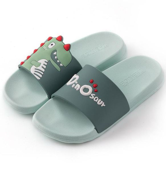 

slippers women summer cartoon dinosaur lovely slide nonslip bathroom indoor home flip flops men sandals female beach shoe9237916, Black