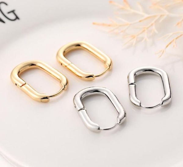 

selling chic o shaped hoop earrings women039s chunky hoops geometrical metal earring minimalist jewelry4141761, Silver