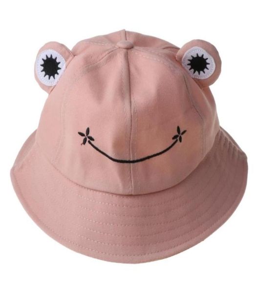 

foldable cotton cute frog bucket hat summer sunscreen fisherman cap outdoor fishing hunting sunhat7531152, Blue;gray