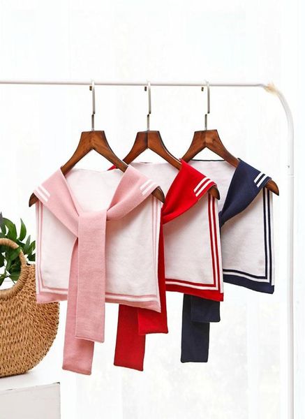 

scarves 2021 winter knitting scarf knotted airconditioned room sailor pattern sweater novel fashion women poncho shawl5906518, Blue;gray