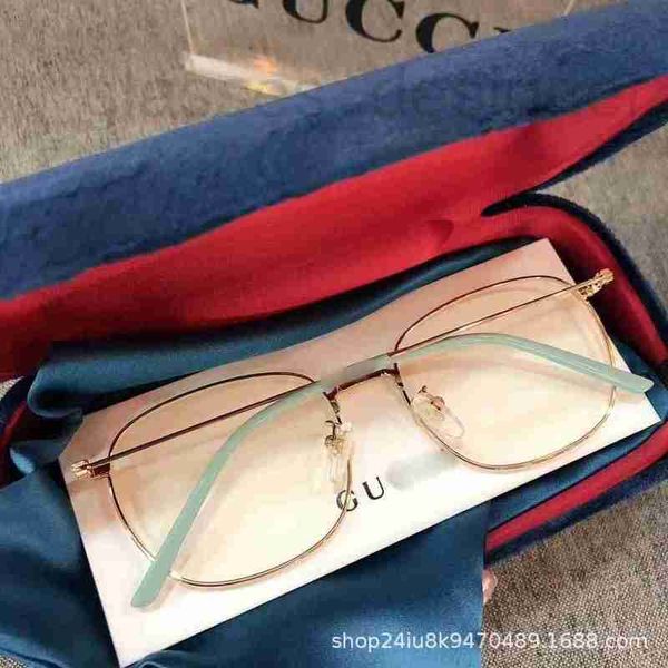 

fashion sunglasses frames designer new eyeglass frame for female korean version of trendy polygonal gg0618o glasses can be paired with myopi, Black