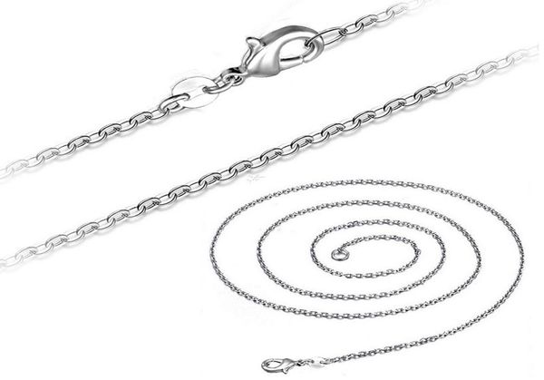 

925 sterling silver o necklace chain 1mm 1624inches diy jewelry for pendants necklace christmas gift women men6745526