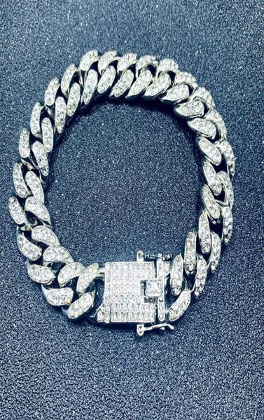 

men chains designer necklace cuban link hip hop chain fashion luxury jewelry diamond jewelry bracelets rose gold silver gift neckl6524648